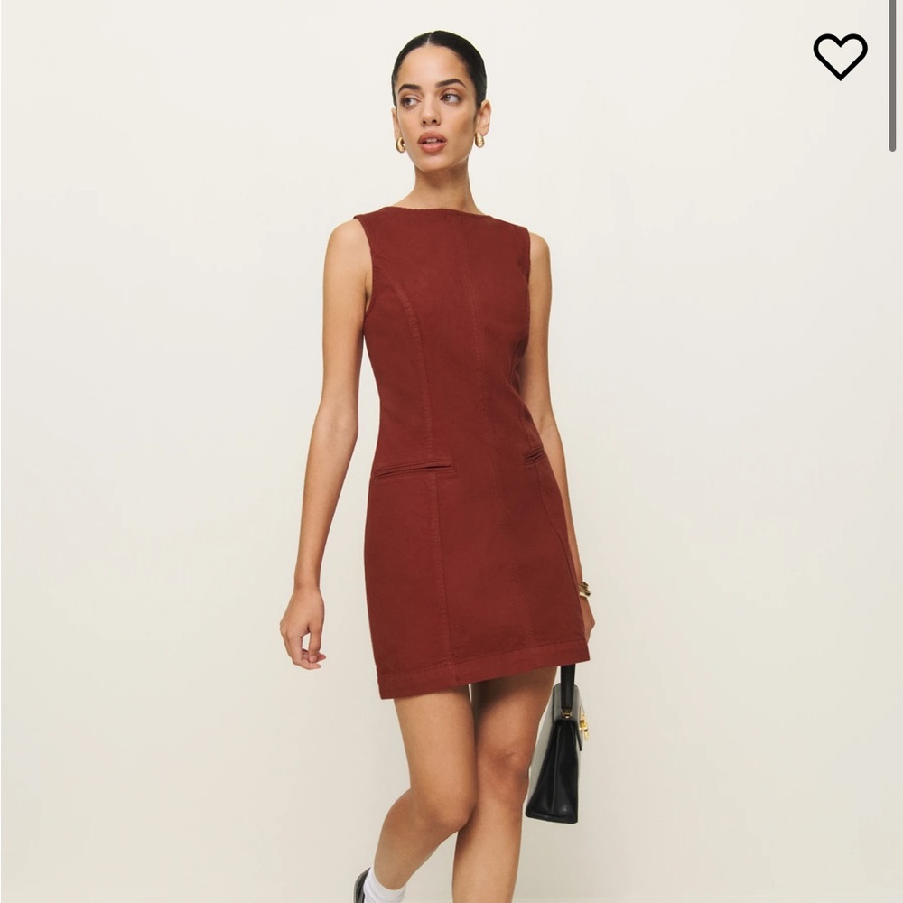 Reformation Citron Denim Mini Dress Red - Size 2